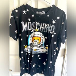 Black bear shirt, featuring a small bear sitting in a spaceship.